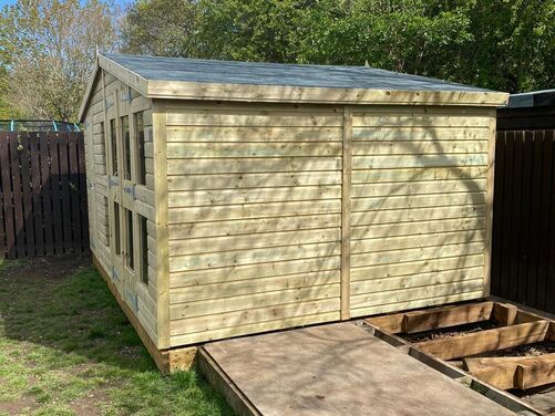 #SHA036 14x10 Apex Summer House Combi