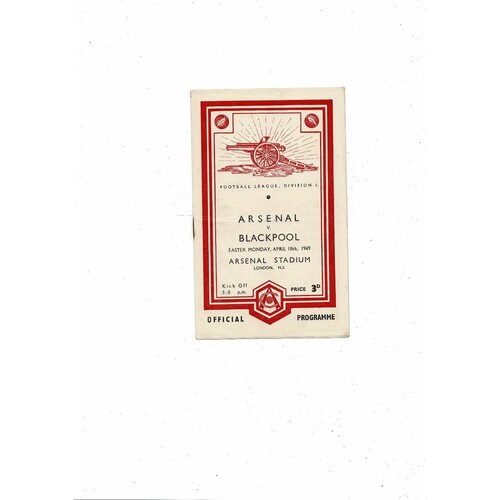 1948/49 Arsenal v Blackpool Football Programme