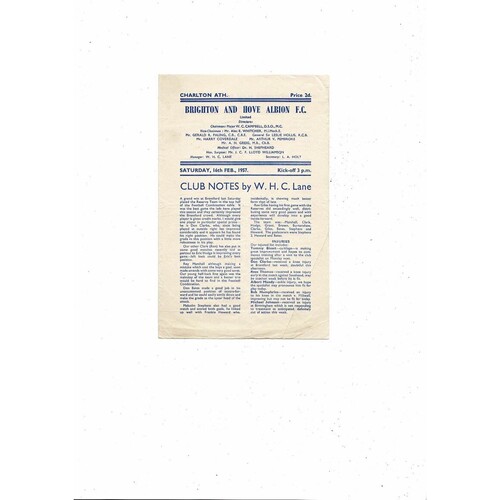Reserves Football Programmes