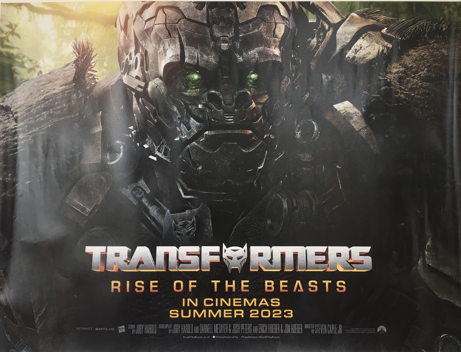 Transformers Rise of the Beast 2023 UK Quad Movie Poster