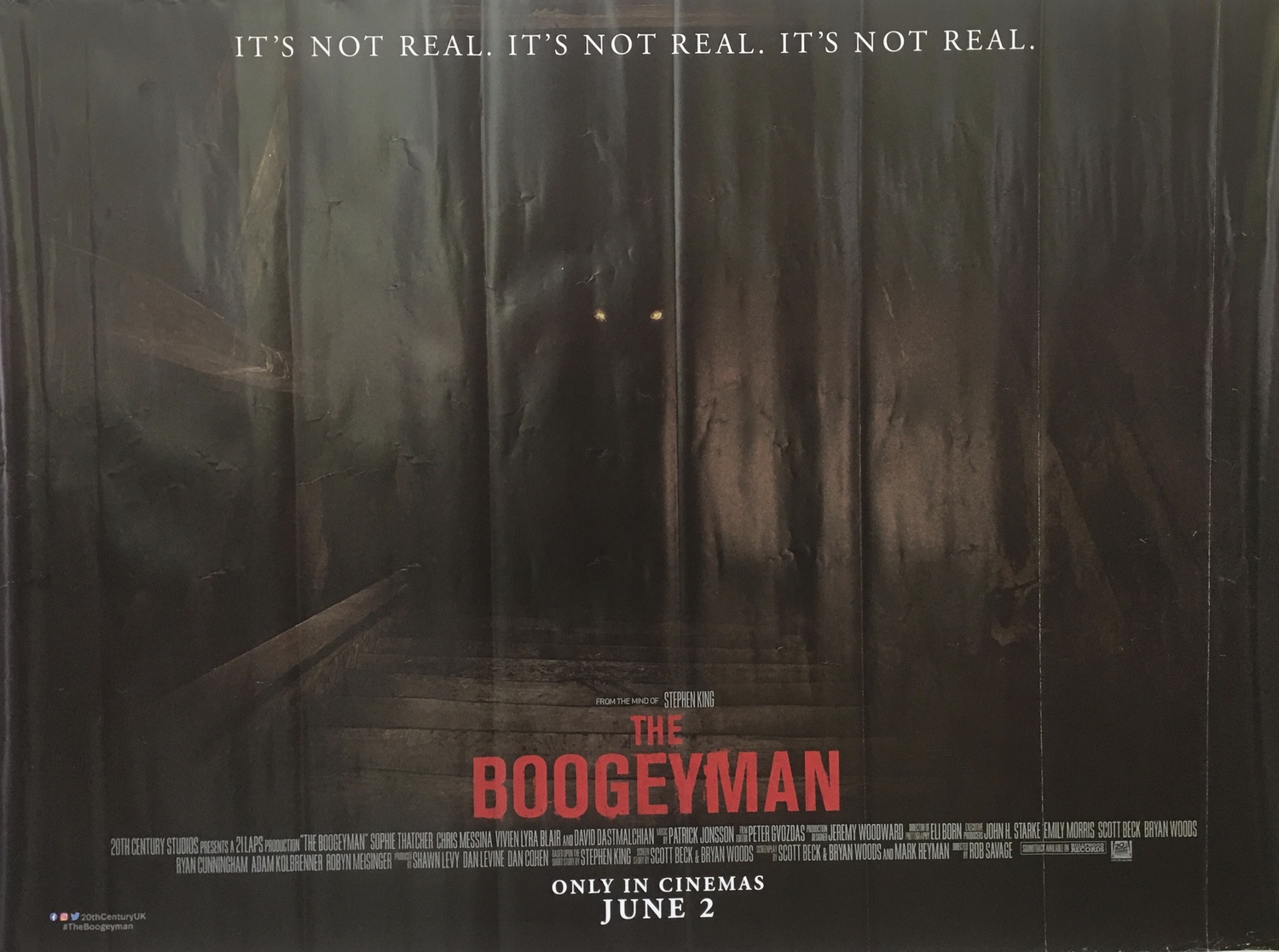 The Boogeyman Version 2 2023 UK Quad Movie Poster BHPCollectibles