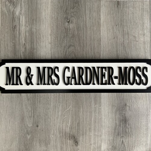 Mr & Mrs Street Signs