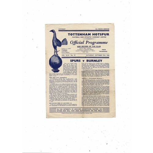 Tottenham Hotspur Home Football Programmes