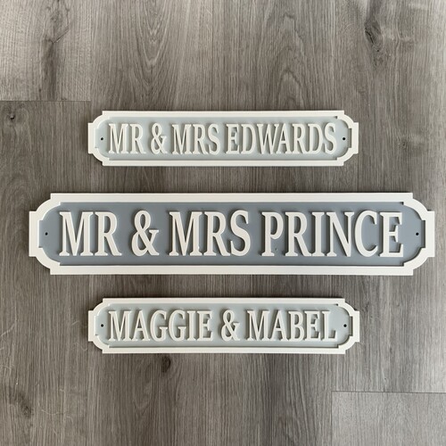 Mr & Mrs Street Signs