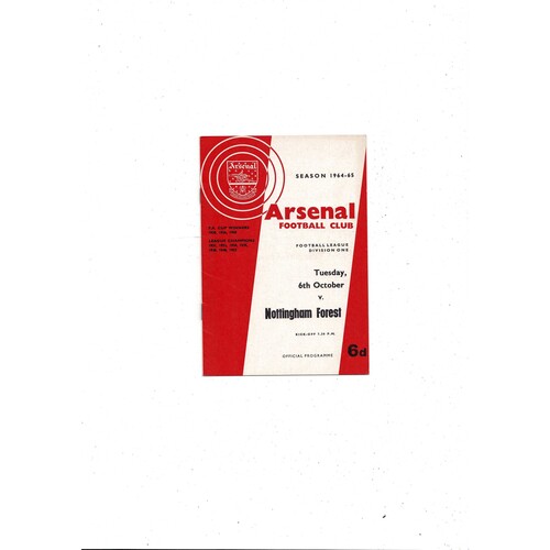 Arsenal Home Football Programmes