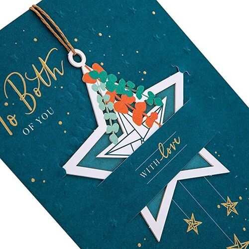 Hallmark Christmas Card for Both of You - Contemporary Design with Keepsake Element