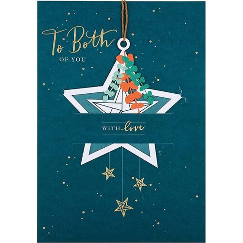 Hallmark Christmas Card for Both of You - Contemporary Design with Keepsake Element