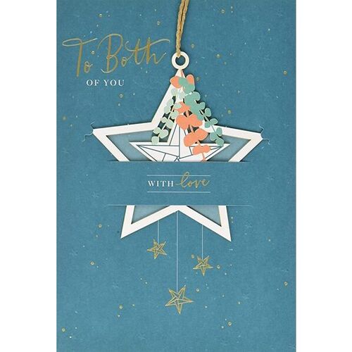 Hallmark Christmas Card for Both of You - Contemporary Design with Keepsake Element