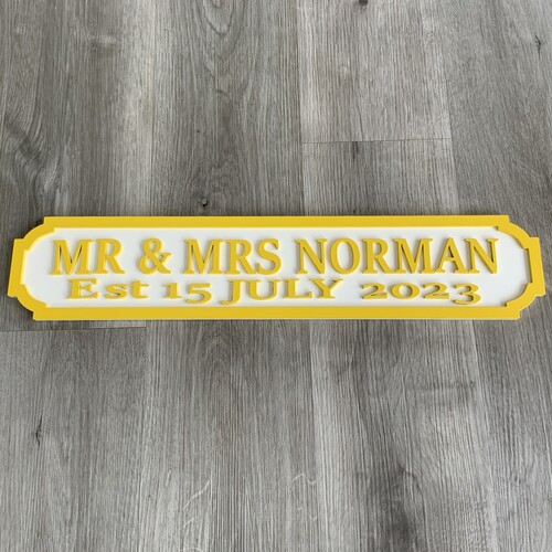 Mr & Mrs Street Signs