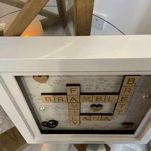 Customised Floral Scrabble Family Name Frame