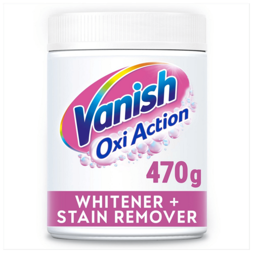 Vanish Oxi Action Fabric Stain Remover Powder Whites 470g