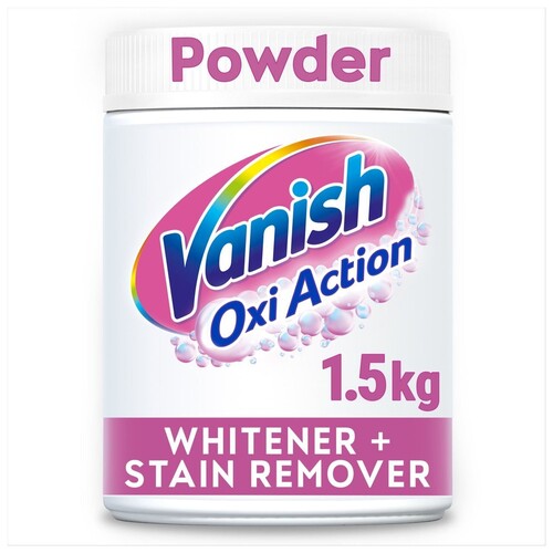 Vanish Oxi Action In-Wash Stain Remover Powder, Whites 1.5kg