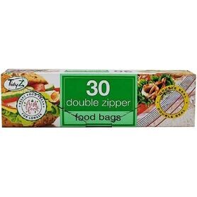 TidyZ 30 Double Zipper Food Bags