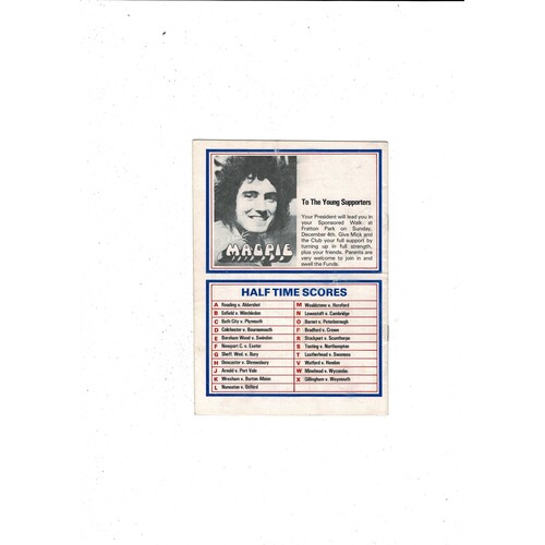 Portsmouth v Bideford FA Cup Football Programme 1977/78