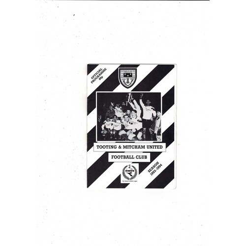 Tooting & Mitcham v Molesey FA Cup Replay Football Programme 1993/94