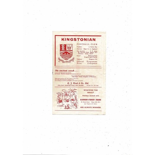 Non League FA Amateur Cup Football Programmes