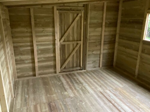 #P001 16x10 Pent Shed with Log Store