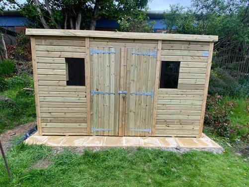 #P008 12x8 Pent Shed