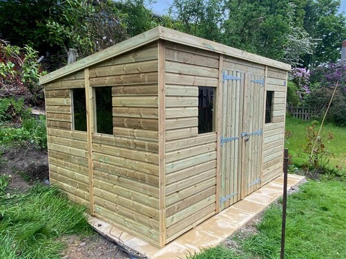 #P008 12x8 Pent Shed