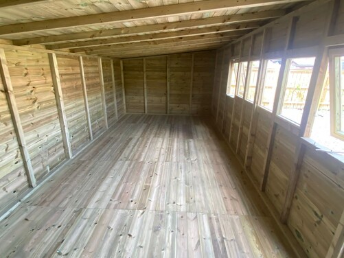 #P010 22x10 Pent Shed Workshop