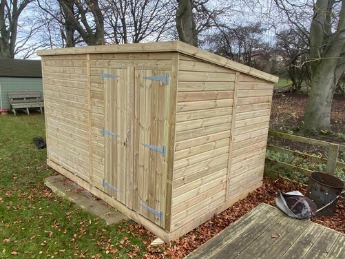 #P072 12x10 Pent Shed