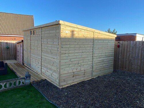 #P019 16x12 Pent Shed