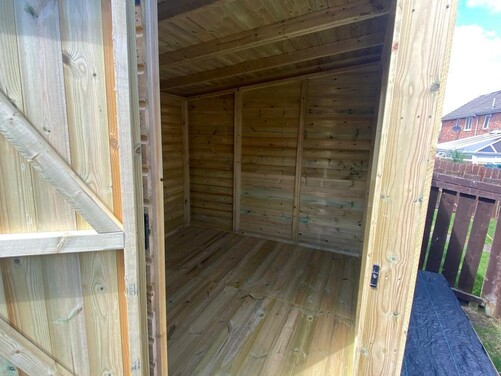 #P021 8x8 Pent Shed