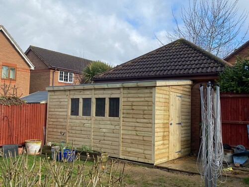 #P024 14x8 Pent Shed