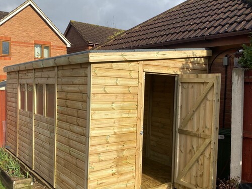 #P024 14x8 Pent Shed