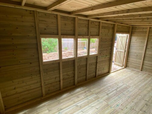 #P025 24x10 Pent Shed Workshop