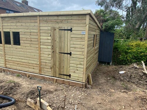 #P025 24x10 Pent Shed Workshop