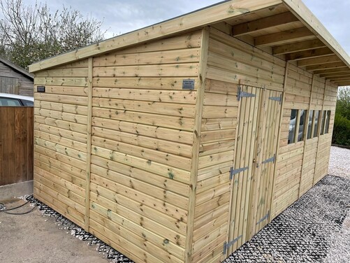 #P036 20x10 Pent Shed