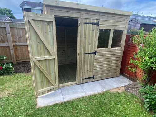 #P040 8x6 Pent Shed