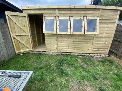 #P042 14x10 Pent Shed