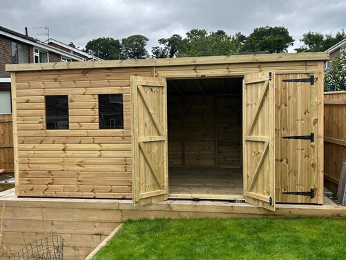 #P043 16x10 Pent Shed