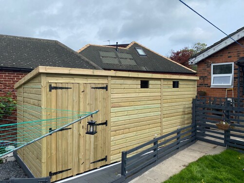 #P047 18x8 Pent Shed