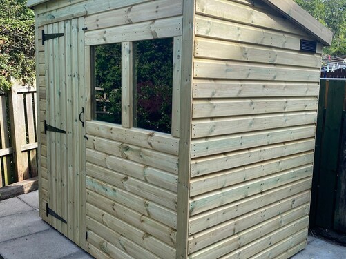 #P051 7x5 Pent Shed