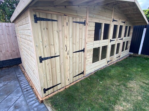 #SHA034 18x8 Apex Summer House Combi