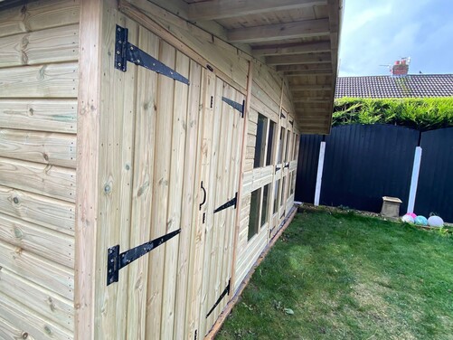 #SHA034 18x8 Apex Summer House Combi