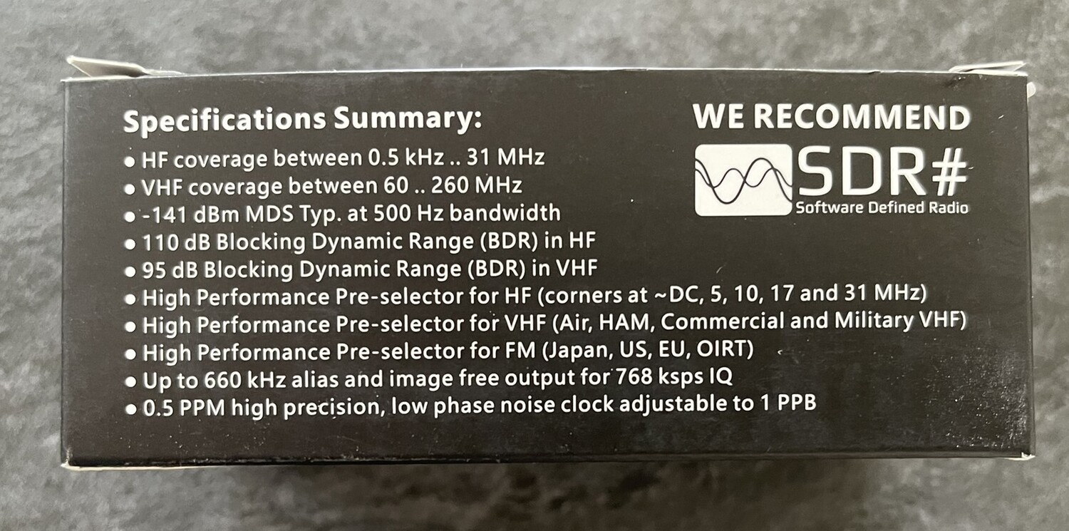 Used AIRSPY HF PLUS DISCOVERY HIGH PERFORMANCE SDR RECEIVER