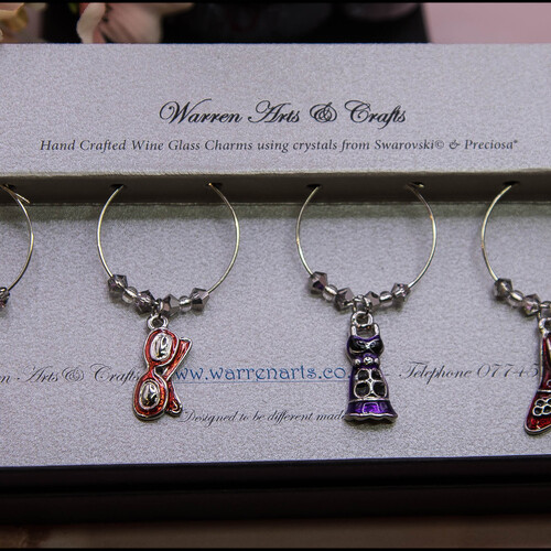 Enamel Boutique Wine Glass Charms - set 6