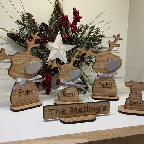 Cute reindeer family