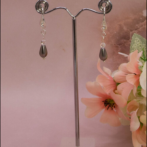 Swarovski Crystal & Preciosa Crystal Pearl Earrings