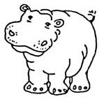 Happy Hippo Rubber Stamp (Available in 3 sizes) from £6.89