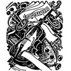 Musical Images Rubber Stamp (Available in 3 sizes)