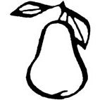 Pear Rubber Stamp (Available in 3 sizes)
