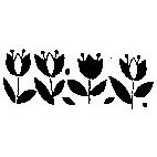 Tulips Rubber Stamp
