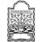 Vase with Flowers Rubber Stamp