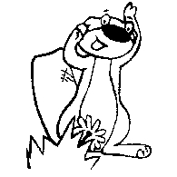 Waving Beaver Rubber Stamp (1)