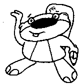 Waving Beaver Rubber Stamp (2)